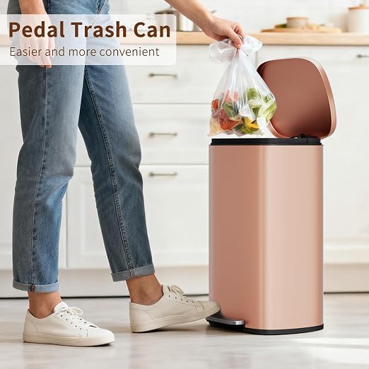 PayLessHere Trash Can Kitchen Stainless Steel Trash Can Trash Can - Image 2