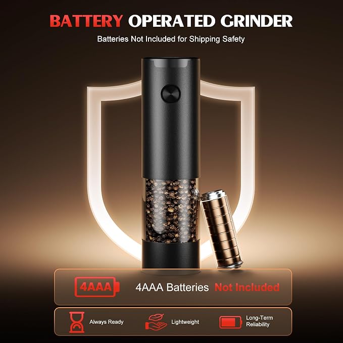Electric Salt and Pepper Grinder Set Automatic Battery Pepper Mill Shakers - Image 3