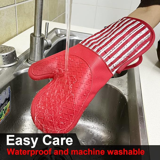 Alselo Silicone Oven Mitts Heat Resistant 932℉ - Image 6
