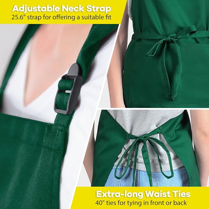 ROTANET Extra Large Apron for Men Adjustable Bib Aprons - Image 5