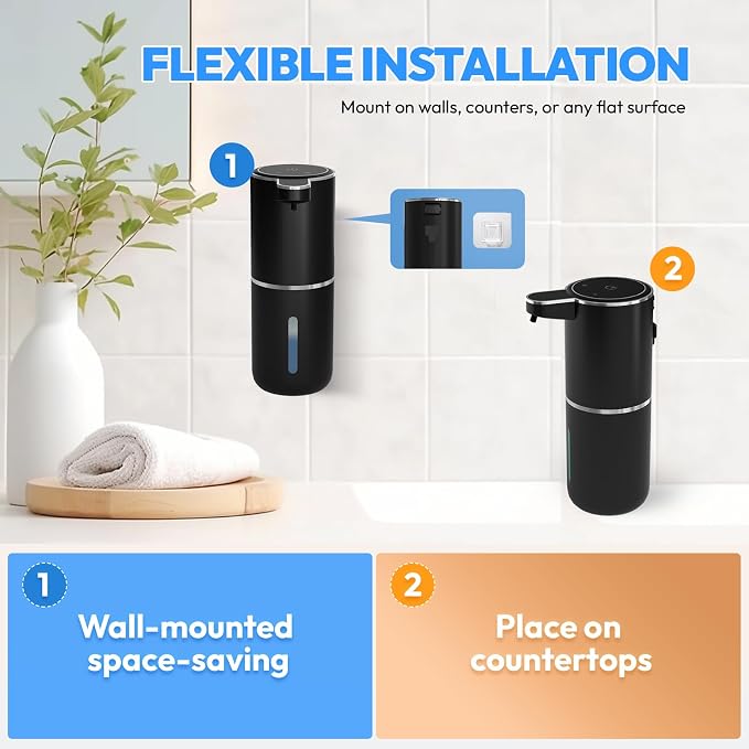 2 Pack Automatic Foaming Soap Dispenser, Touchless Foam Soap Dispenser - Image 5