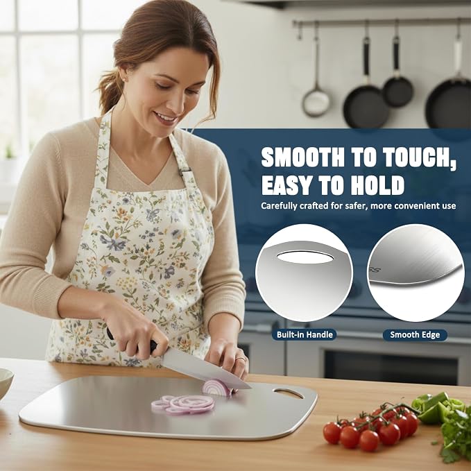 Real 99.85% Pure Titanium Cutting Board Non-Toxic 11.45" x 8.15"- BPA Free - Image 9