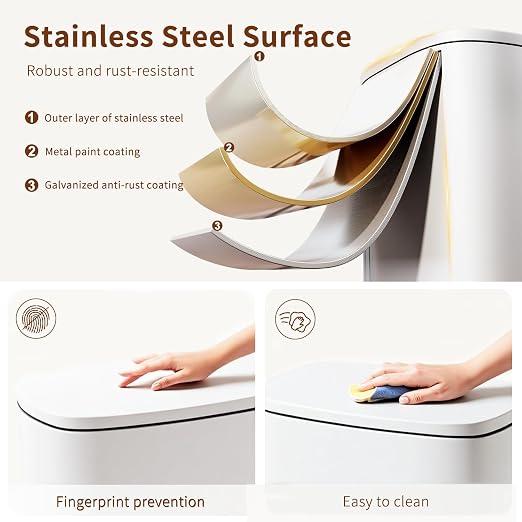 PayLessHere Stainless Steel Trash Can - Image 3