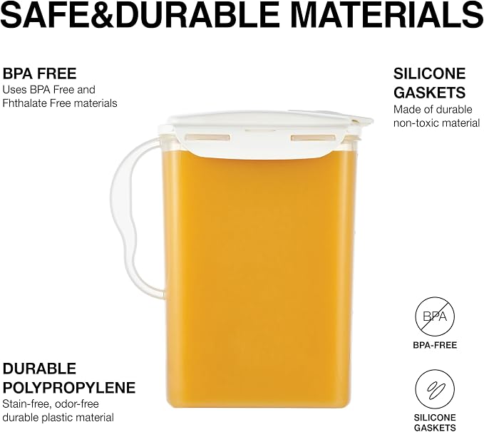 LocknLock Aqua Fridge Door Water Jug | Clear Pitcher | BPA Free Plastic Pitcher - Image 7