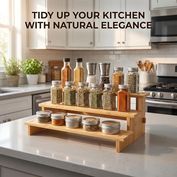 JinDoWin 3 Tiered Spice Rack Organizer - Image 3
