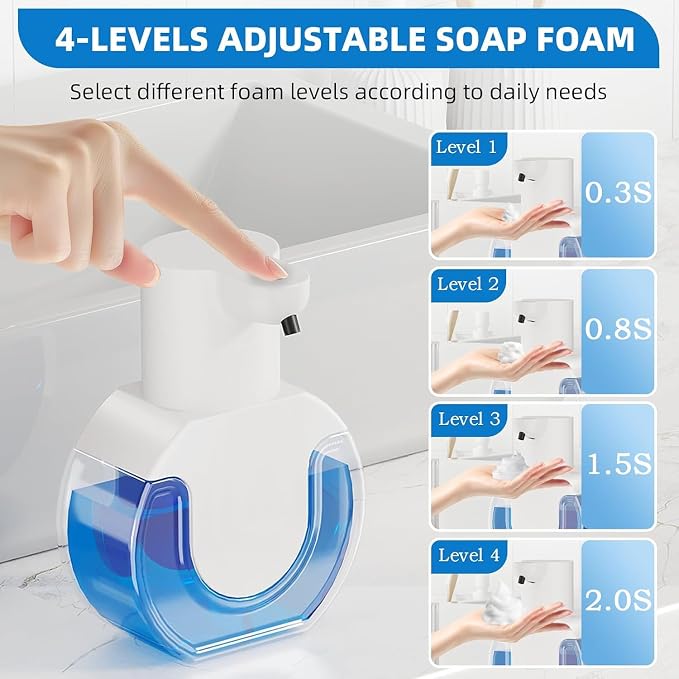 2Pack Automatic Soap Dispenser Touchless, Rechargeable Liquid Soap Dispenser - Image 3