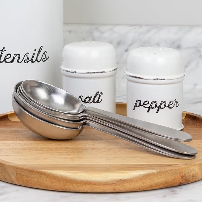 Darware Portion Control Serving Spoons Set – Stainless Steel 1/4, 1/2 Cup Sizes - Image 2