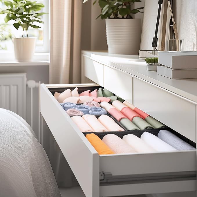 Criusia Drawer Organizer Clothes, 10 Pack Dresser Organizer - Image 8