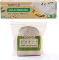 100% Compostable Sandwich Zip Bag | ECO-Friendly Food Storage Bags | Freezer Bag | Plant-Based BPA-free | Seal well for Fruit,Food and Snack (1, Medium)