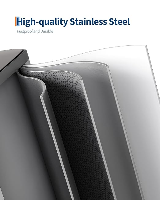 GarveeHome 2 x 10.6 gal Stainless Steel Double Trash Can - Image 5
