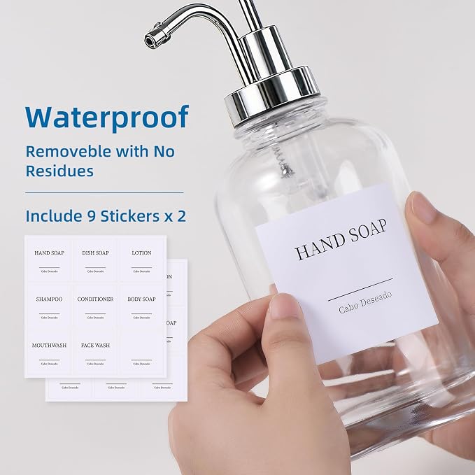 Glass Soap Dispenser with Pump, Dish and Hand Soap Dispenser - Image 7