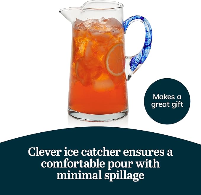 Libbey Cabos Large Glass Pitcher, 90 Oz Handcrafted Glass Water Pitcher - Image 5