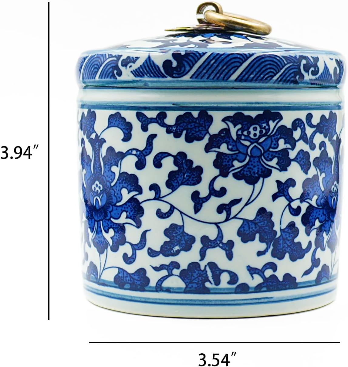 Blue and White Salt Cellar with Lid, Salt Containers for Countertop, Salt Box, Salt Holder, Salt Bow, Salt Jar, Salt Dish, Salt Well, Salt Keeper, Salt Crock