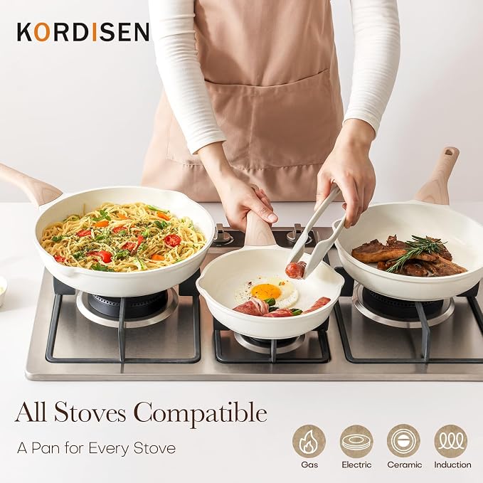 Kordisen Nonstick Ceramic Frying Pan, 11 Inch Ceramic Skillet, Healthy Non - Image 5