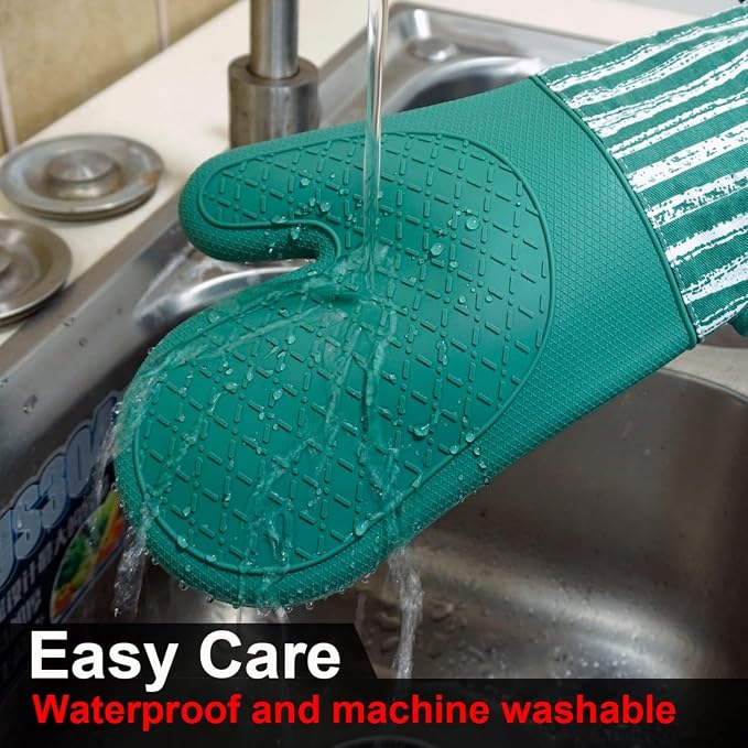 Alselo Silicone Oven Mitts Heat Resistant 932℉ - Image 7
