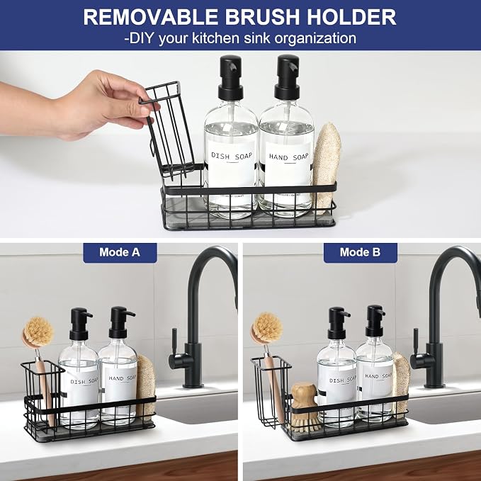 Dish Soap Dispenser for Kitchen, 16.9 fl oz Clear Hand and Dish Soap Dispensers - Image 5