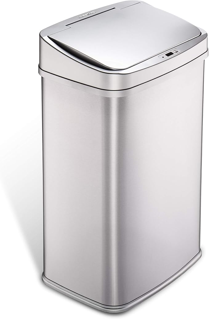Ninestars 13 Gallon Automatic Trash Can, 50L Touchless Motion Sensor Garbage Can by NINESTARS