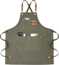 OUNLEN Chef Apron for Men Women Canvas Aprons by OUNLENAPRON