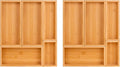 bamboo drawer organizer Set, expandable drawer dividers, wooden storage by Teicui