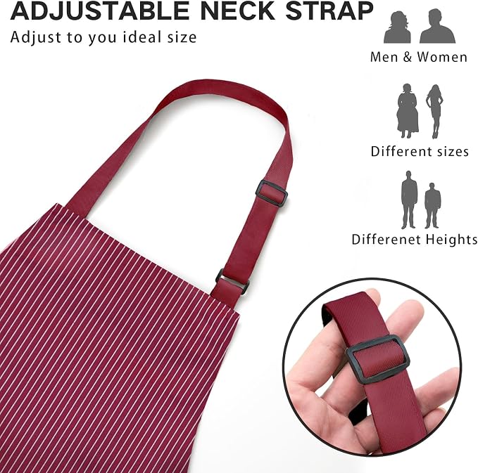 BeLuyi 2 Pack Adjustable Bib Apron - Image 2