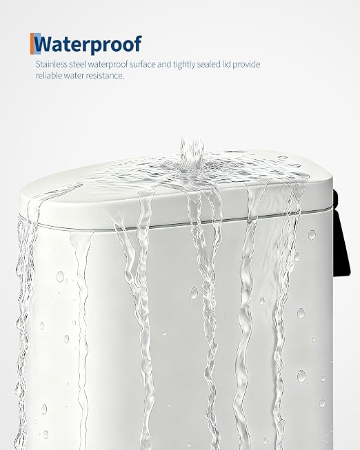 Garvee 13 gal / 50 L Metal Kitchen Trash Can - Image 5