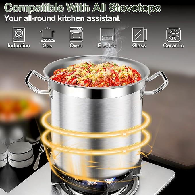 Large Stock Pot-40QT Stainless Steel Stockpot - Image 2