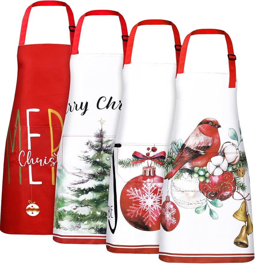 Geetery 4 Pcs Chicken Aprons for Women Rooster Print Apron Waterproof by Geetery