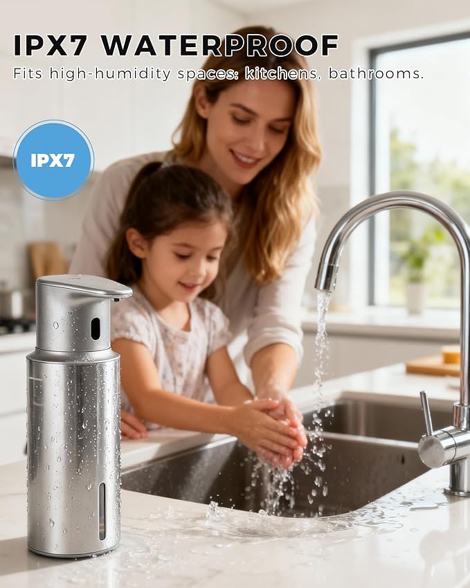 Automatic Liquid Soap Dispenser Touchless, 304 Stainless Steel Bottle Body - Image 7