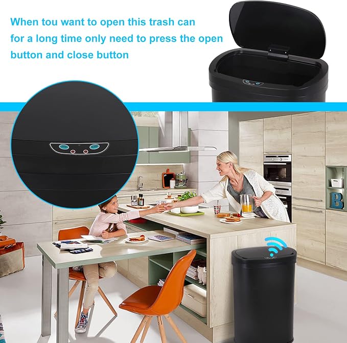 Bigacc Kitchen Trash Can | Stainless Steel 13 Gallon Trash Can | 50L Touch Free - Image 6