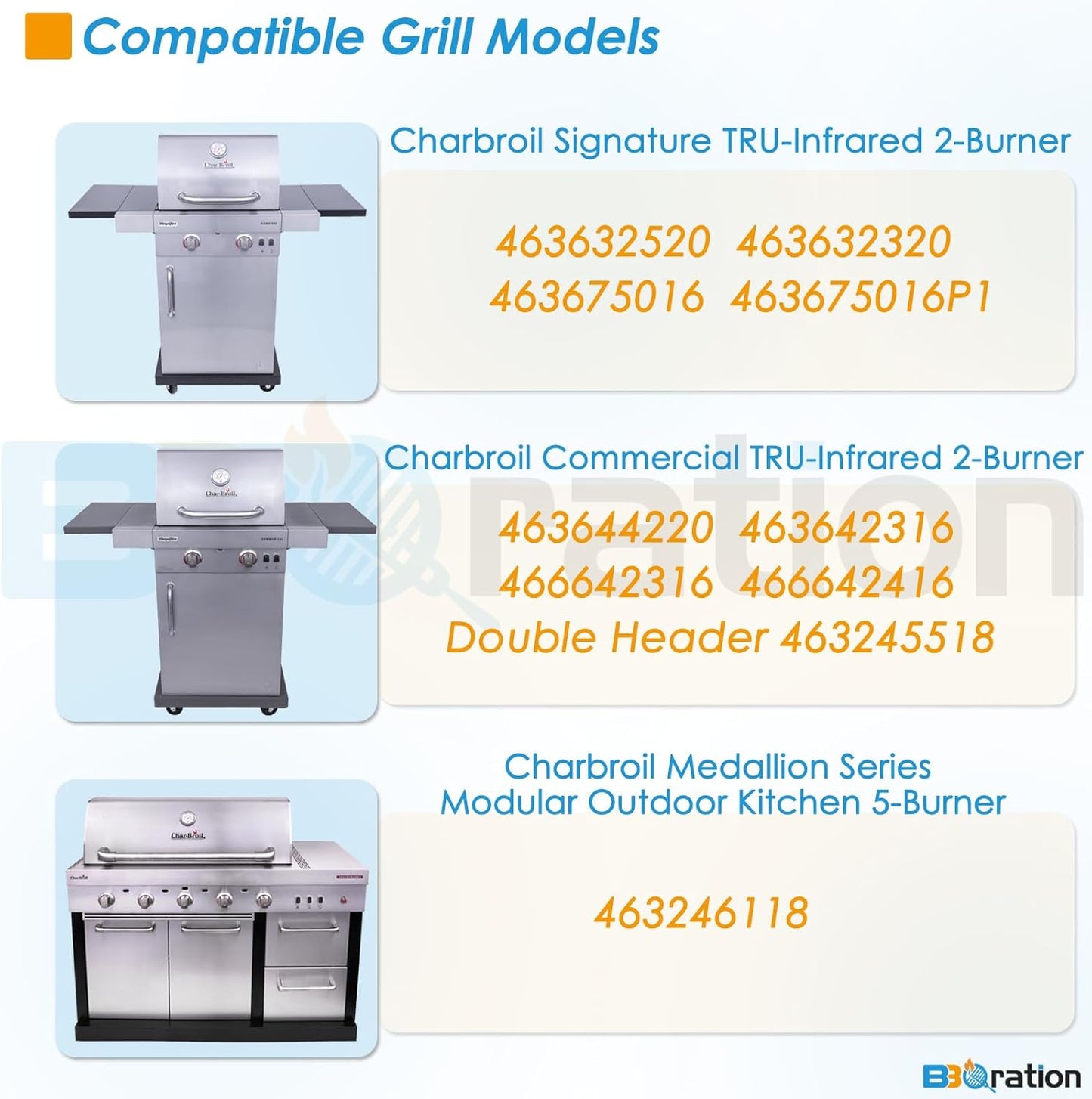 17" Grill Emitter and Cooking Grate for Charbroil TRU Infrared 463642316 463644220 463632320 463675016 463644220 G362-2100-W1, Replacement Parts for Charbroil 463245518 463675016P1