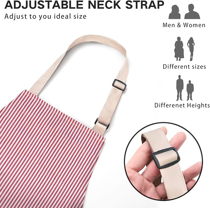 BeLuyi 2 Pack Adjustable Bib Apron - Image 2