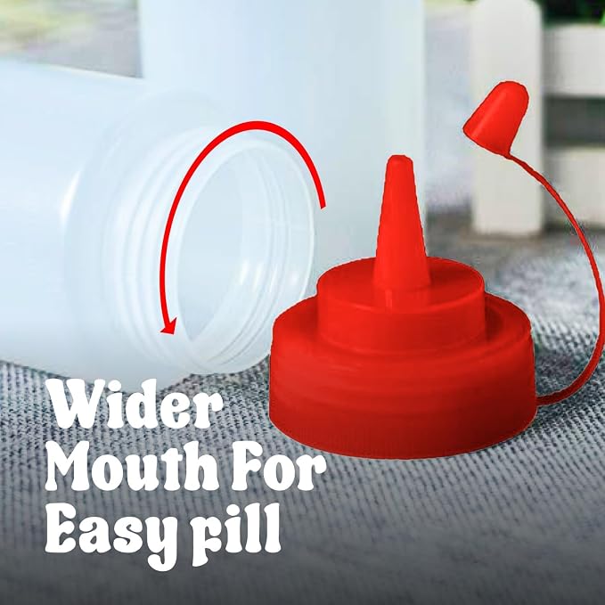 Norcalway 12 oz & 16 oz Condiment Squeeze Bottles - Image 3