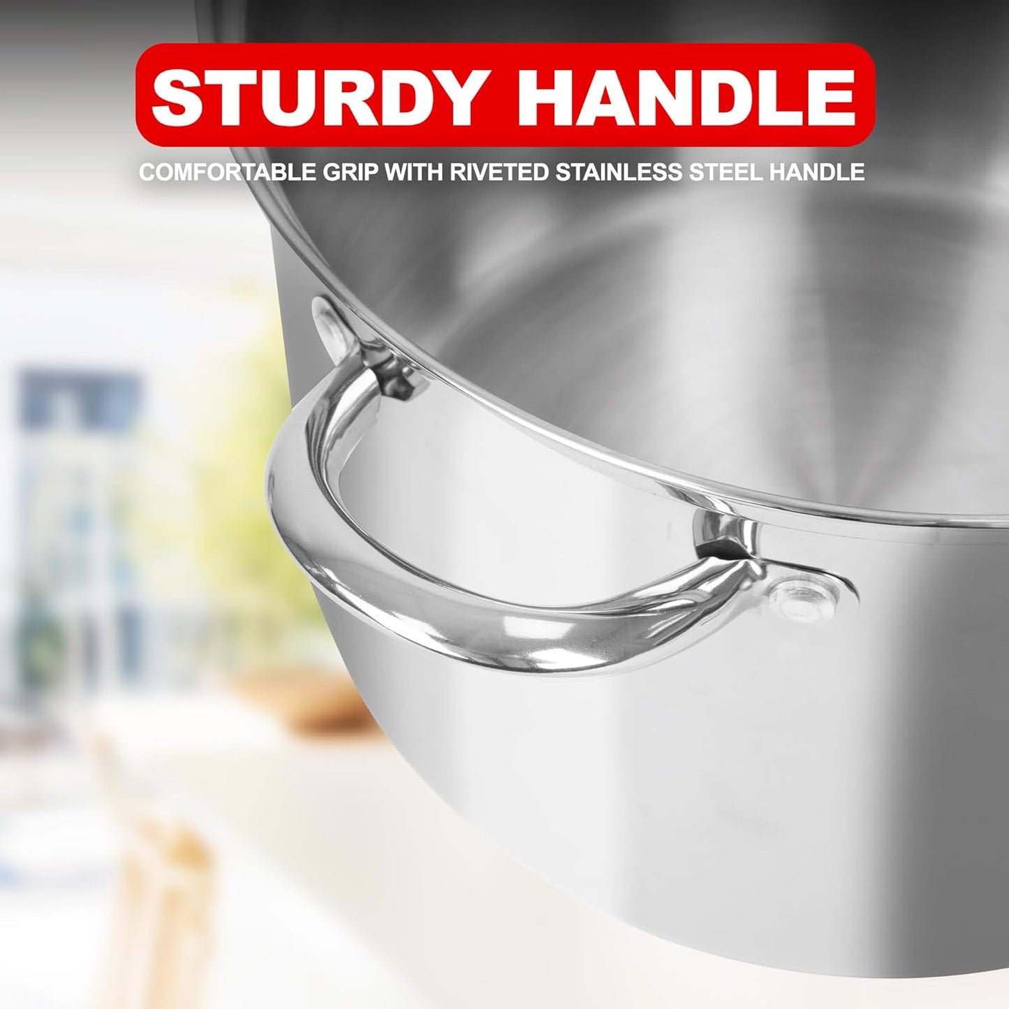 Stainless Steel 8-Quart Nonstick 4-Piece Multi-Cooker with Steamer and Pasta Pot Cookware Set