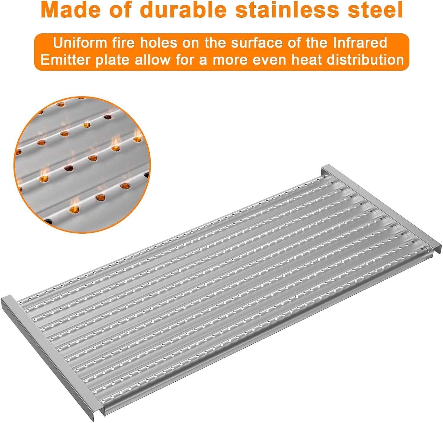 Cooking Grid Grates and Emitter Plates Replacement Parts for Charbroil Commercial TRU-Infrared Grills 463241013, 463243812, 463243911, 463246909,G515-4700-W1, G515-4800-W1 Cast Iron