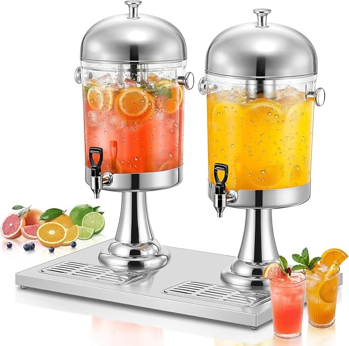 Beverage Dispenser for Parties 4.5 Gallon, Stainless Steel Drink Dispenser by HOME