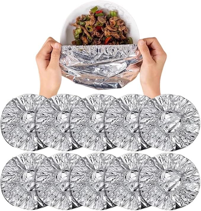 Ouliget Repeatable Film Insulation Cover, Aluminium Foil Elastic Food Bowl by OULIGET