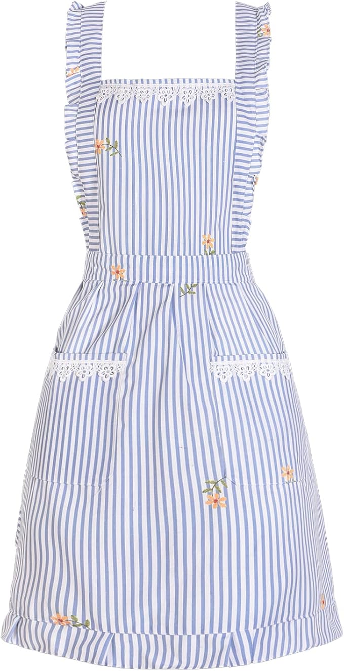Funny Aprons for Women with Pockets, Kitchen Cooking Grilling Bbq Cute Chef by Aoomzoon