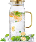 Bivvclaz 2 Liter 68 oz Gold Glass Pitcher by Bivvclaz