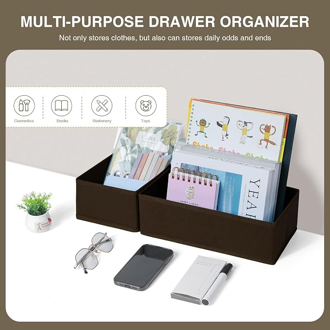 DIMJ Drawer Organizer Clothes, Underwear Drawer Organizer, Fabric Drawer - Image 6