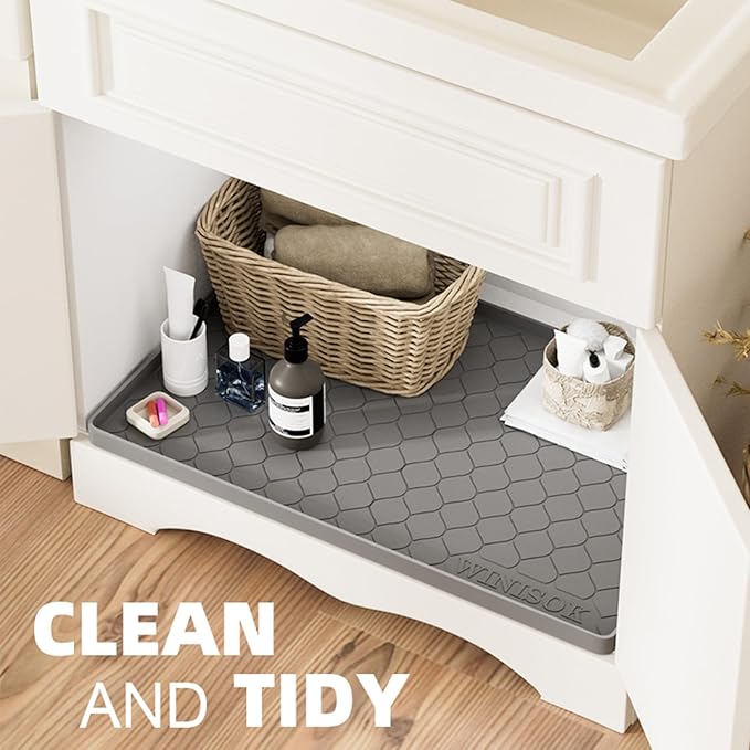 Winisok Silicone Under Sink Mat 37" x 19", kitchen Essentials and Gadgets - Image 4