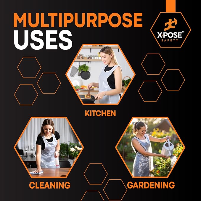 Xpose Safety 2000 White Plastic Disposable Aprons - Image 2