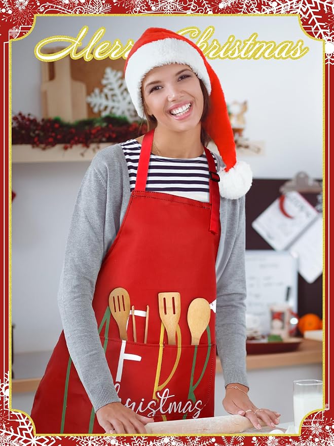 Geetery 4 Pcs Chicken Aprons for Women Rooster Print Apron Waterproof - Image 2
