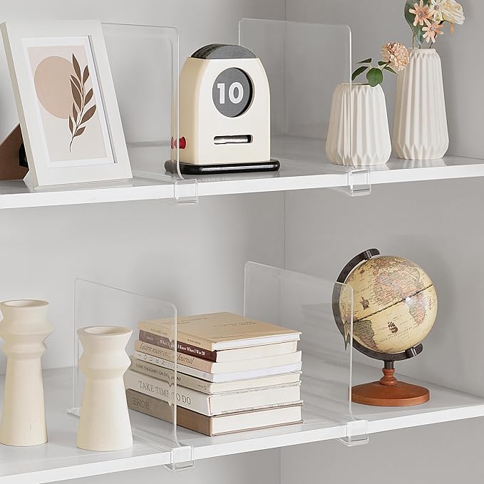 HBlife 1 Pack Clear Shelf Dividers, Vertical Purse Organizer - Image 8