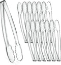 Plasticpro 12'' Serving Tongs Heavy Duty Reusable Kitchen and BBQ Clear Serving by PLASTICPRO