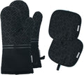 4Pcs Oven Mitts and Pot Holders Set, 572F Heat Resistant Oven Glove, Soft by Tormays