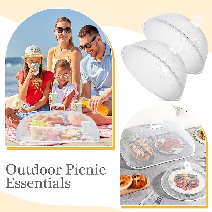 Hicarer 8 Pcs Metal Mesh Screen Food Cover - Image 4