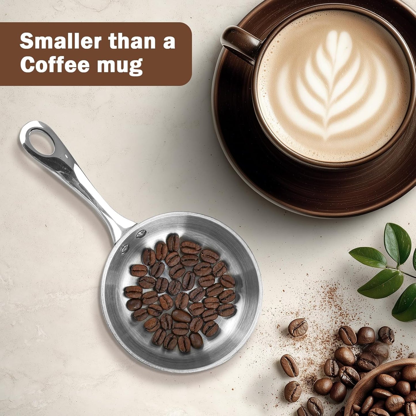 Macevia Mini 0.12QT Sauce Pan,18/10 Stainless Steel Butter Warmer Small Pot Cooking with Handle, Multipurpose Use for Home Kitchen or Restaurant (4 Inch) - Silver