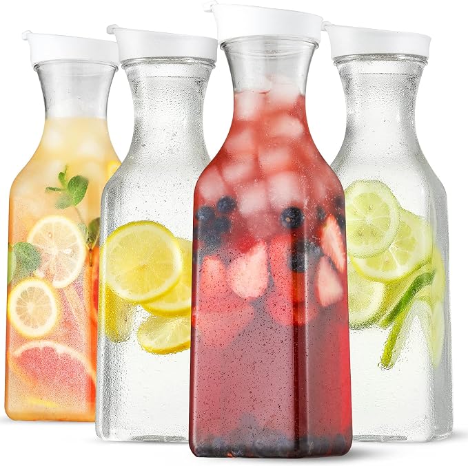 Plastic 4 Pack Large 50 Oz Water Carafe by NETANY