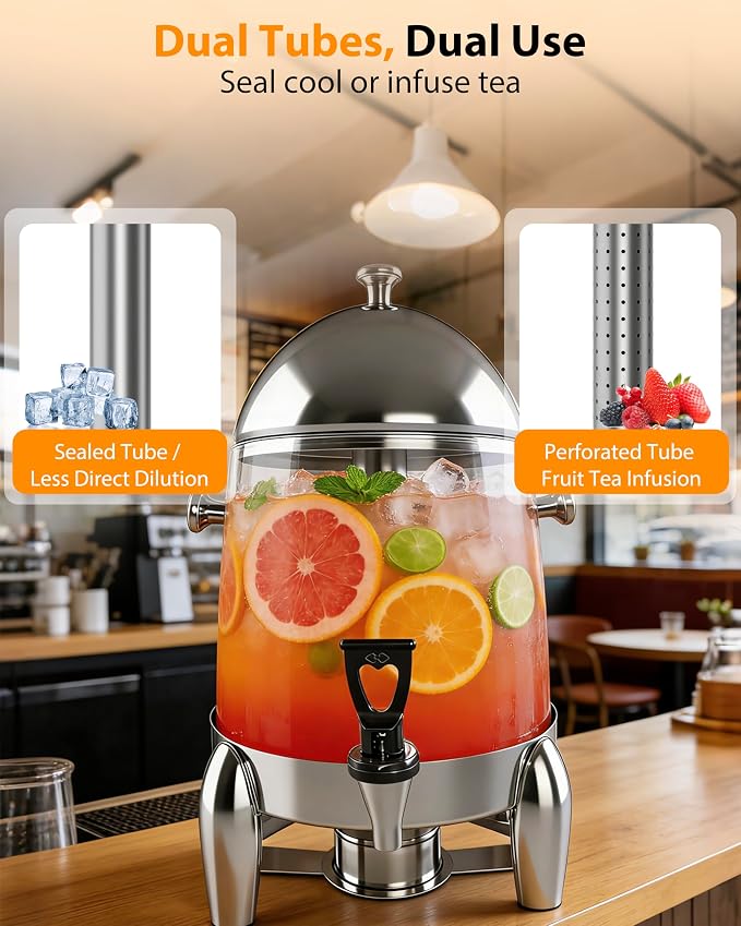 Beverage Dispenser with Stand, 3 Gallon Drink Dispenser - Image 4