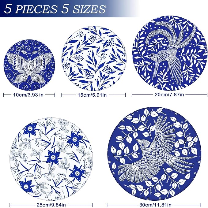 5 Pieces Bowl Covers Reusable, 5 Size Elastic Cloth Bowl Covers - Image 2